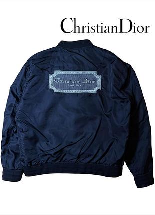 Чоловічий бомбер christian dior couture (розмір m) / чорна куртка-бомбер діор