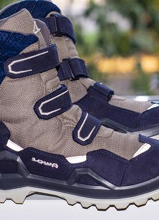 Черевики трекінгові lowa milo evo gtx hi winter junior goretex blue/beige 41 р. оригінал