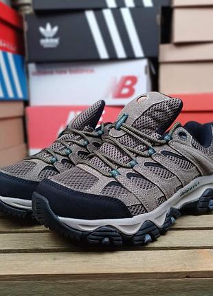 Жіночі якісні та стильні  кросівки merrell moab 3 gtx gore-tex хакі з зеленим❄️
