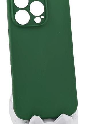 Чохол silicone case box для apple iphone 16 pro бампер з мікрофіброю зелений (без лого)