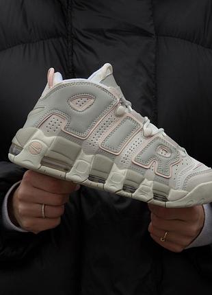 Nike air more uptempo grey rose