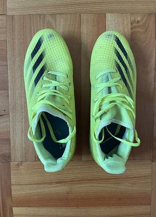 Бутси adidas салатові, розмір 38.5, довжина устілки 24.5 см