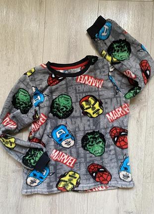 Тепла піжамна кофта, marvel, супергерої, на хлопчика, 9-10 років, піжама, домашній одяг