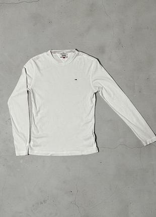 Лонгслів чоловічий tommy jeans білий розмір m slim fit