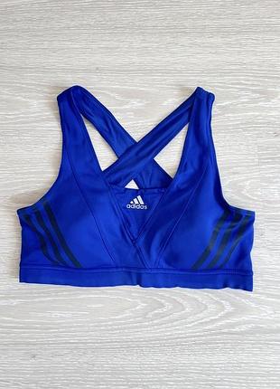 Adidas оригінал жіночий топ для спорту з ущільненими чашками