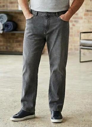 Мужские серые джинсы marks &amp; spencer р. 40/33 relaxed straight fit