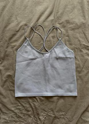Топ в рубчик zara