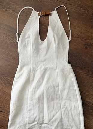 Коротка жіноча сукня zara біла