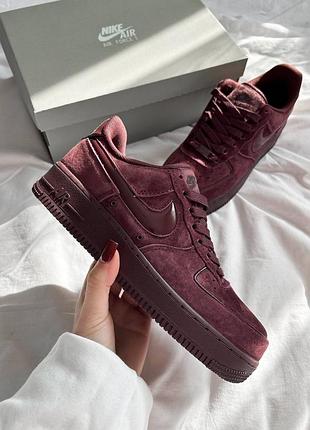Жіночі кросівки nike air force1 bordo♥️