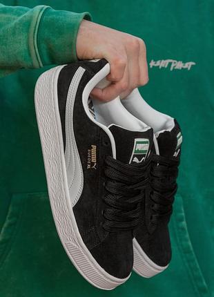 Puma suede xl black white premium