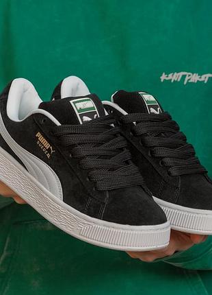 Puma suede xl black white premium 2