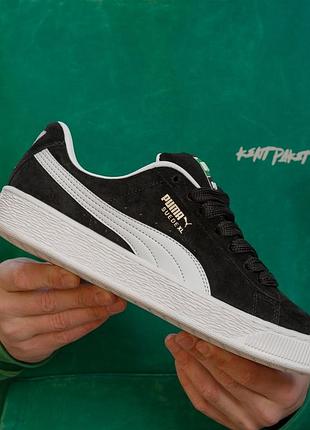 Puma suede xl black white premium 5