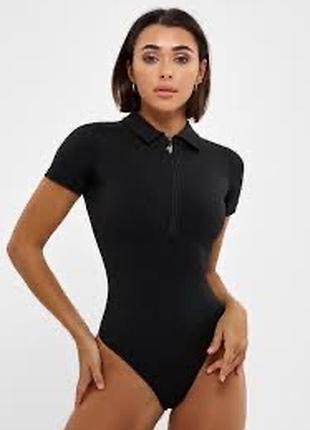 Жіноче боді поло zara чорне