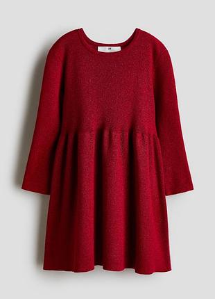 Сукня для дівчинки h&m червона з люрексом 92 см