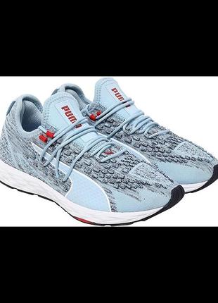 Бігові жіночі кросівки puma speed 300 racer (також відомі як puma speed racer) у світло-блакитному забарвленні.розмір:37,5;матеріал:тканина