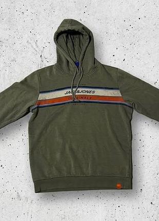 Оригинальное мужское худи jack &amp; jones originals, цвет хаки23:03