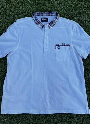 Чоловіче поло fred perry біле з коротким рукавом