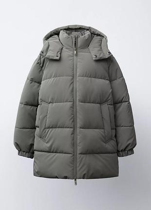 Тепла подовжена куртка для хлопчика ф. zara р. 152