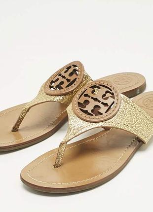 Женские кожаные сандалии-вьетнамки tory burch louisa