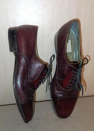 Чоловічі шкіряні туфлі оксфорди moreschi для russell&amp;bromley