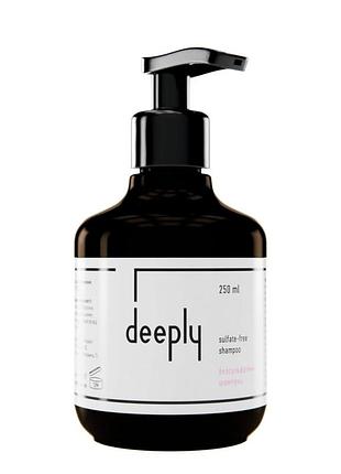 Бессульфатный шампунь deeply sulfate-free shampoo для сухих волос и кожи головы с протеинами и пантенолом 250 мл