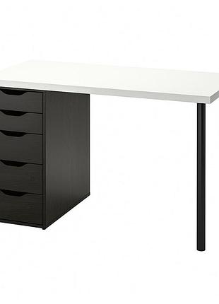 Lagkapten/alex стіл письмовий, білий/чорно-коричневий, 120х60 см ikea 594.168.65