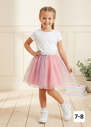 🧊 пишна фатинова спідниця з блискітками primark (7-8 років / 128 см)
