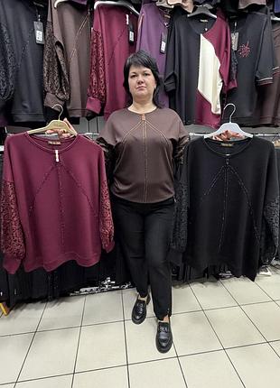 Жіноча турецька блуза з мереживом