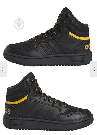 Кросівки чоловічі adidas hoops 3.0 mid wtr чорні