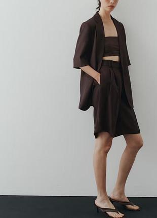 Шорти бермуди шоколадні h&m 6