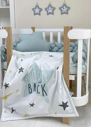 Дитяча ковдра, плед на виписку, в каляску, у візок piccolino shining star 80х100 см 3