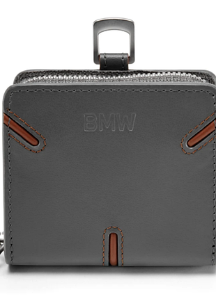 Шкіряний чохол для airpods bmw, сіро-каштановий — артикул: 80215b97bd2