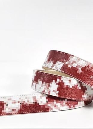 Ремень белый пиксельный кровь у2к архив опиум дрейн дрилл opium archive rick owens y2k new rock maison margiella