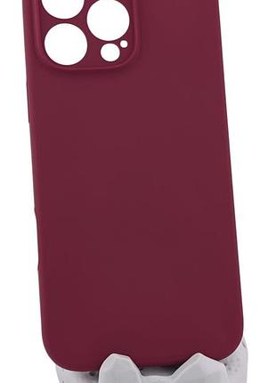 Чехол silicone case box для apple iphone 16 pro max бампер soft touch с микрофиброй бордовый (без лого)