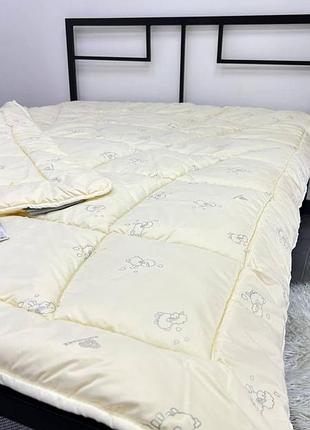 Одеяло полуторное 140х210 ideia wool classic овечья шерсть зимнее цвет молочный