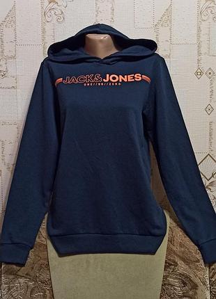 Jack&amp;jones брендовое худи на флисе для парней подростков на рост 176 см в идеале👍