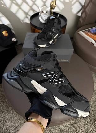 Мужские кроссовки new balance 9060 fur dark grey black