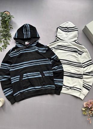 Чоловіче худі stone island x supreme у смужку