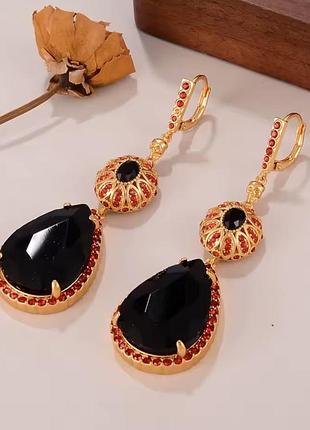 Роскошные серьги капли в стиле alexander mcqueen, люкс качество, прекрасная детализация, готический стиль