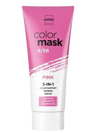 Тонуюча маска для волосся unic color mask 9/56 рожевий 250 мл