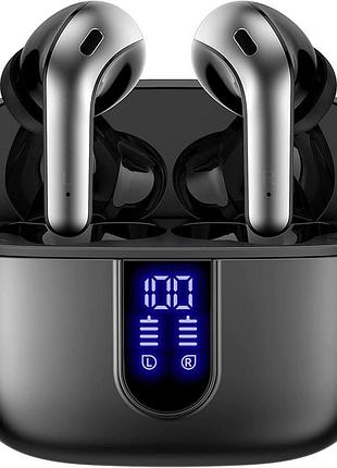 Беспроводные bluetooth наушники x08 true wireless earbuds с зарядным кейсом и led-дисплеем, черные