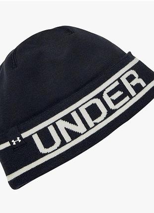Чоловіча зимова шапка under armour з брендовою манжетою