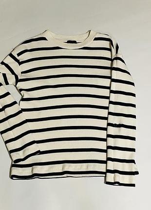 Жіночий джемпер massimo dutti в смужку, котоновий
