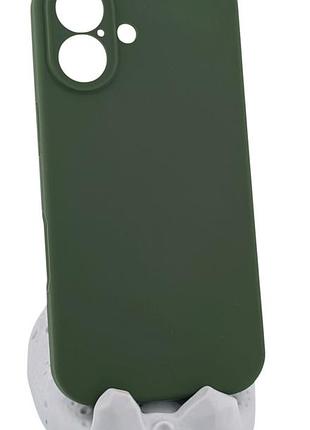 Чохол silicone case box для apple iphone 17 бампер із мікрофіброю зелений (без лого)