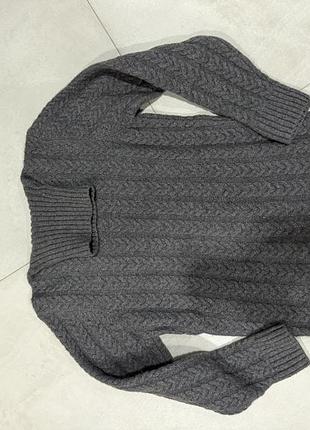Светр чоловічий massimo dutti сірий в'язаний