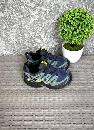 Salomon waterproof кроссовки полуботинки 26 размер детские трекинговые синие