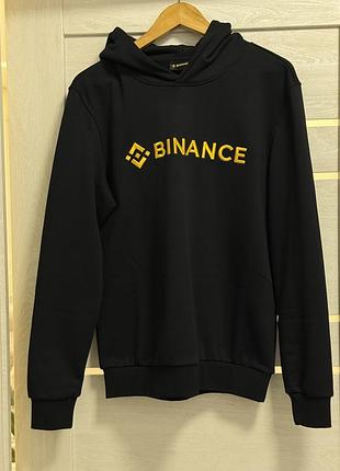 Худі чоловіче binance чорне 2