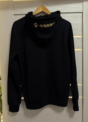 Худі чоловіче binance чорне 3