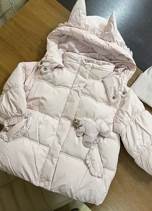 Куртка рожева з вушками