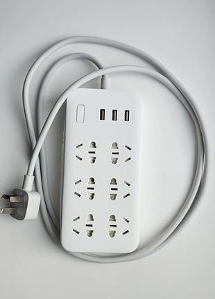 Мережевий фільтр-подовжувач xiaomi mi power strip схв6-1qм